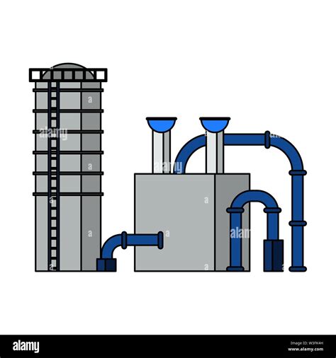 oil refinery gas factory cartoon Stock Vector Image & Art - Alamy