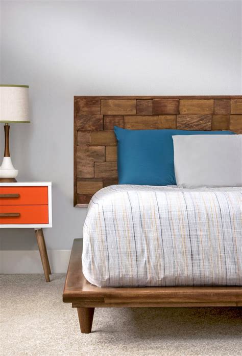 DIY Wood Headboard (Mid Century Modern Inspired) - DIY Candy