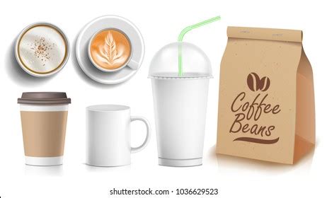 Coffee Packaging Template Design Vector White Stock Vector (Royalty Free) 1036629523