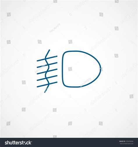 Car Dashboard Warning Light Fog Lamp Stock Vector (Royalty Free ...