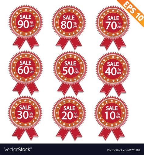 Sale signs Royalty Free Vector Image - VectorStock