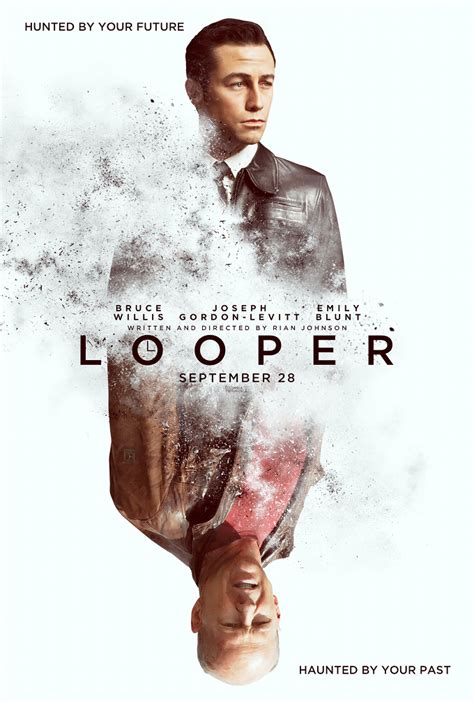 Brilliant First Poster for 'Looper' Featuring Joseph Gordon-Levitt and Bruce Willis - HeyUGuys