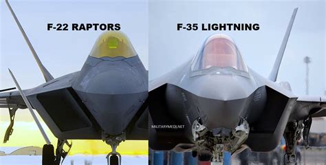 Which is better F-22 Raptors Vs F-35 Lightning? - Military Media