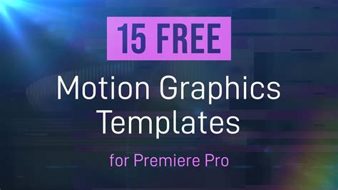 15 Free Motion Graphics Templates for Premiere Pro - YouTube