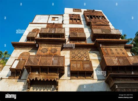 Traditional houses in the old town of Jeddah, Saudi Arabia Stock Photo - Alamy