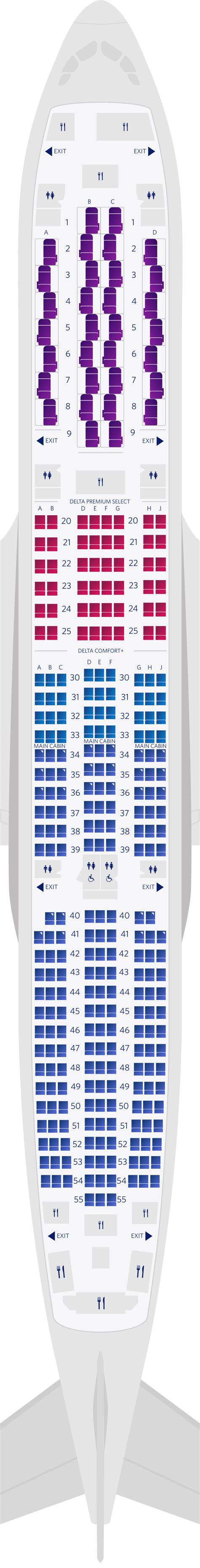 Airbus A350 900 Seat Map Delta - Image to u