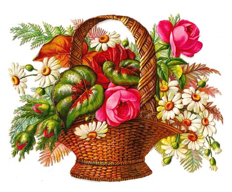 Basket Of Flowers Drawing at GetDrawings | Free download