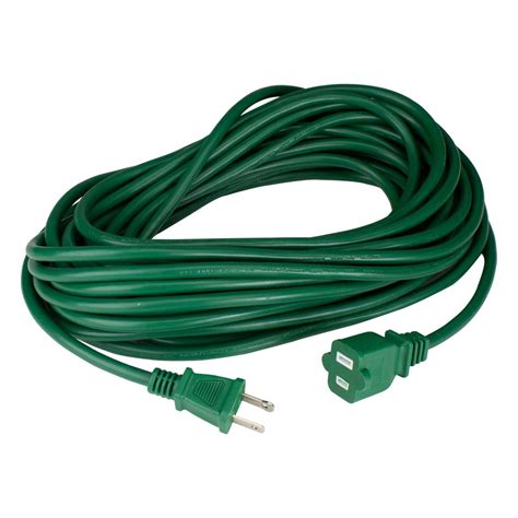 40' Green 2-Prong Outdoor Extension Power Cord with End Connector - Walmart.com - Walmart.com