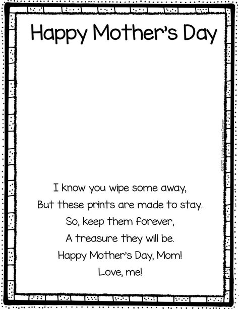 Free Printable Mothers Day Poems