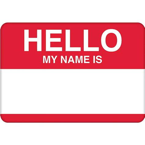 Hello Name Tags Printable