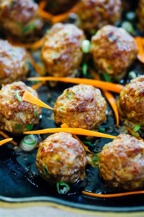 Asian Pork Meatballs - Easy Asian Meatballs for Rice or Noodle Bowls