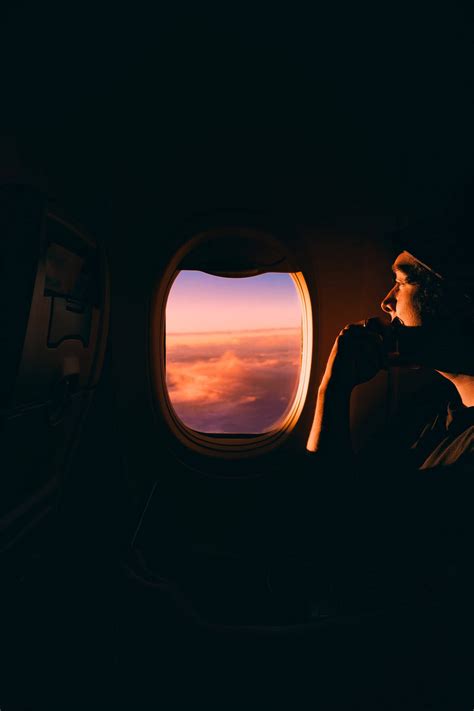 Download Airplane Window Sunset Sky Passenger Wallpaper | Wallpapers.com