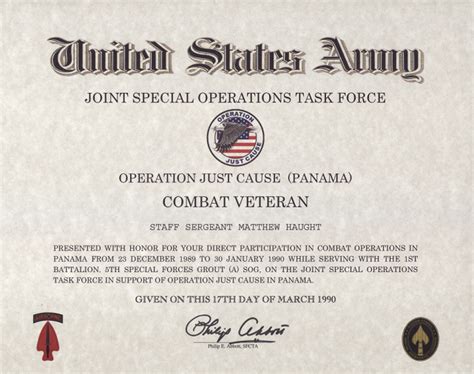 operation just cause - panama veteran