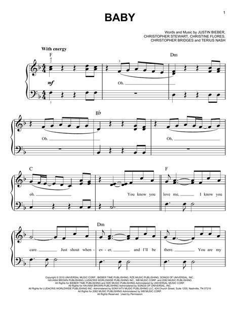 Baby | Sheet Music Direct