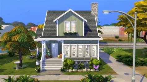 The Sims 4: Speed Build // CUTE SMALL FAMILY HOME // NO CC - YouTube