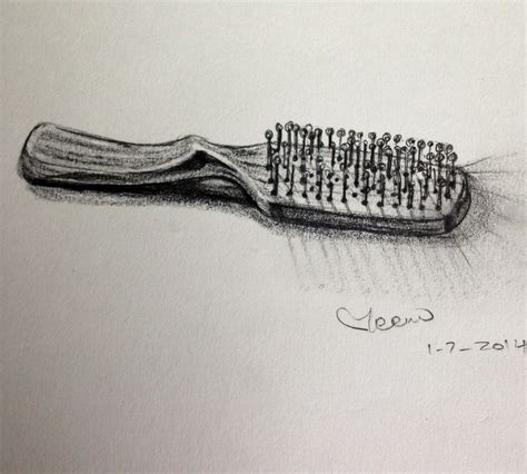 Hair Brush Sketch at PaintingValley.com | Explore collection of Hair ...