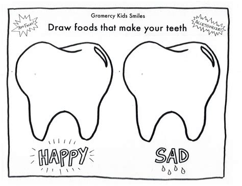 Dental Hygiene Worksheets for Kids | Gramercy Kids Smiles