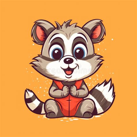 Realistic Cartoon Raccoon