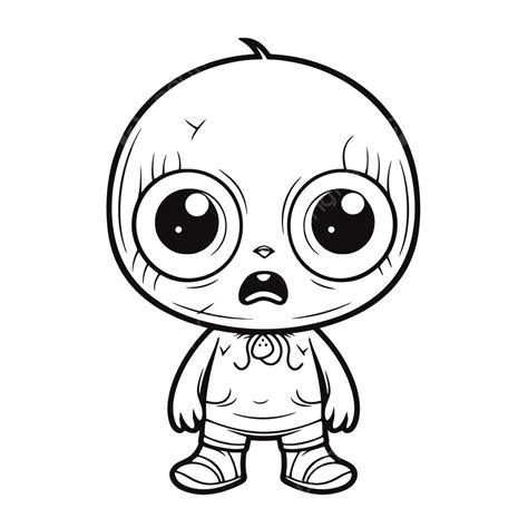 Zombie Baby Coloring Pages Outline Sketch Drawing Vector, Baby Drawing, Wing Drawing, Zombie ...