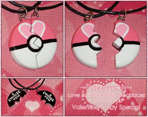 Pokemon Love Ball Friendship Necklace I Choose You by YellerCrakka on DeviantArt