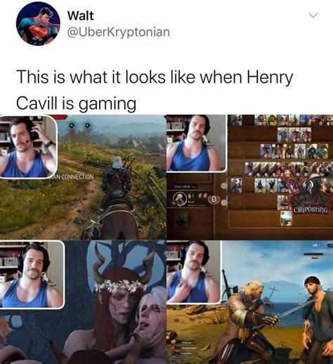 [MEME] Henry Cavill Playing The Witcher | Gamer Henry Cavill | Know Your Meme