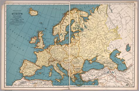 Aesthetically pleasing Map of Europe made by Rand McNally in 1939 | Europe map, Europe map ...