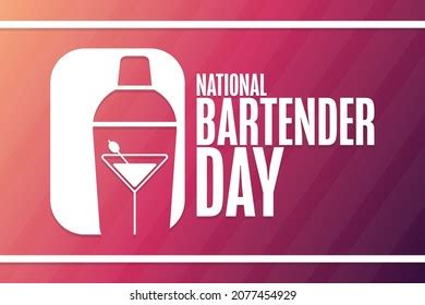 National Bartender Day Holiday Concept Template Stock Vector (Royalty Free) 2077454929