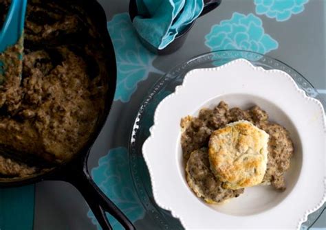 Venison Sausage Gravy with Sage Biscuits - Spinach Tiger