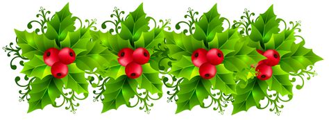 Christmas Garland Wreath Clip art - Christmas Holly Garland Transparent ...