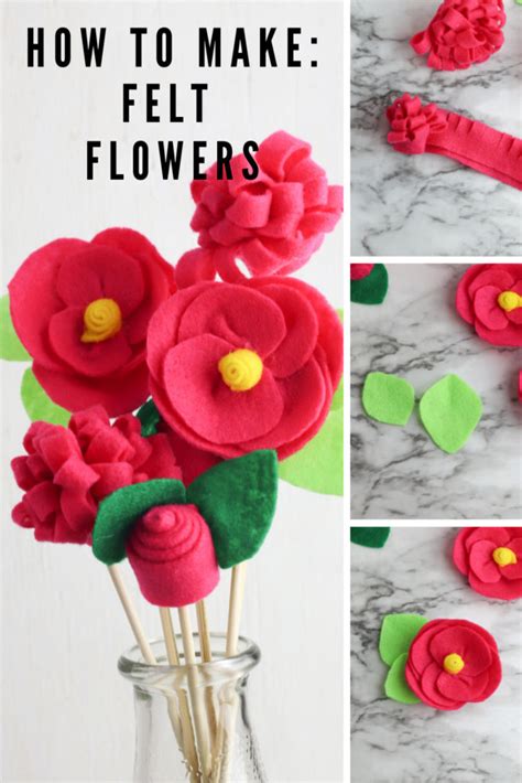 Make This -> DIY Felt Flowers Tutorial - THE SWEETEST DIGS