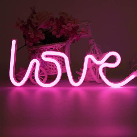 Amazon.com : Neon Signs,Love Neon Signs for Wall Decor Wedding Decoration Led Signs for ...