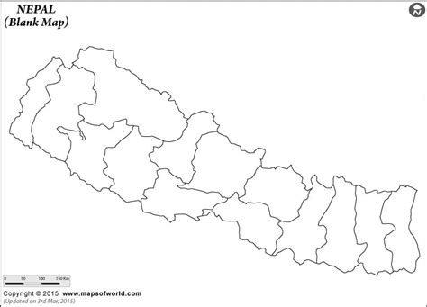 Blank Map of Nepal | Nepal Map Outline