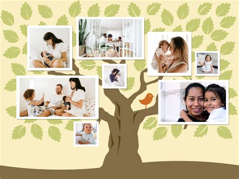 Tree Leaves Family Tree Collage | Family Tree Template