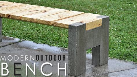 25 DIY Garden Bench Ideas - Free Plans for Outdoor Benches: Contemporary Concrete Benches