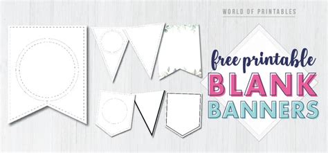 Free Printable Banner Templates (Blank Banners) - World of Printables