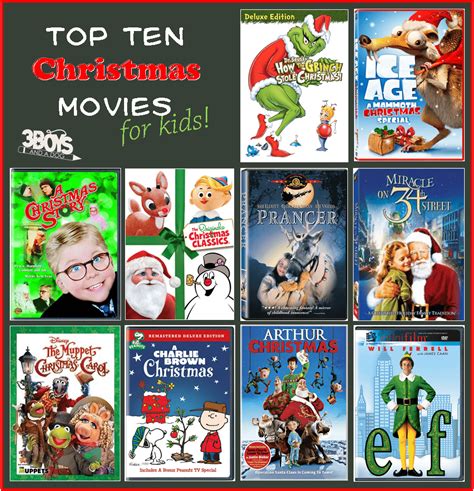 Top 10 Christmas Movies List (for Kids) were approved by my 3 boys