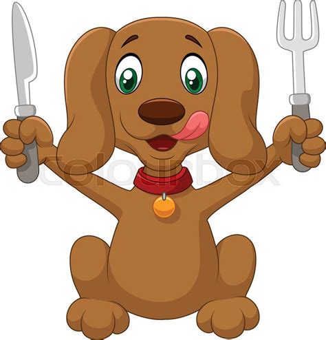 Vector illustration of Hungry dog ... | Stock vector | Colourbox