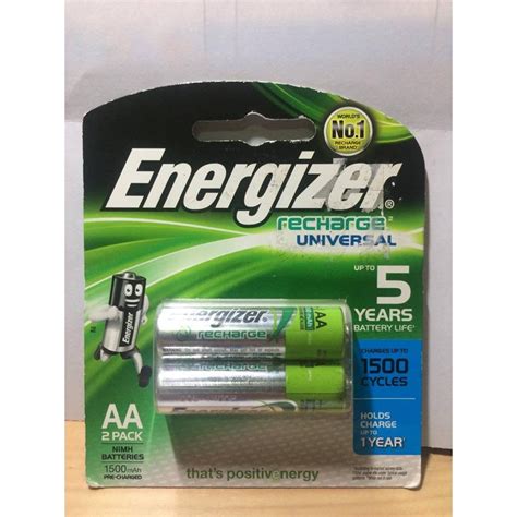 Original Energizer Rechargeable AA Battery (2pcs/pack) | Shopee Philippines