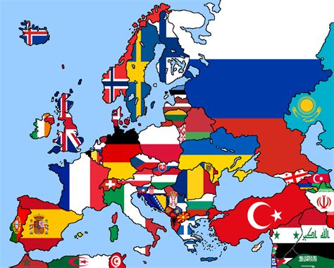 Blank map of Europe with flags by eric4e by EricVonSchweetz on DeviantArt