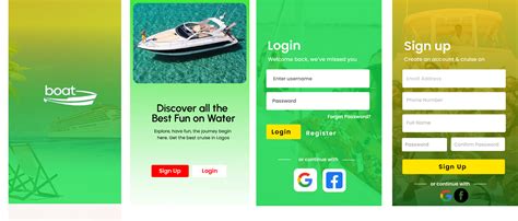 Boat Cruise App Design | Figma