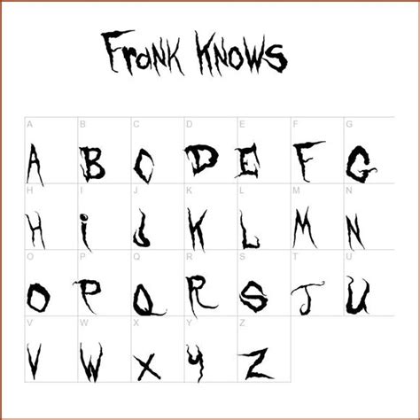 Creepy Letter Fonts Alphabet