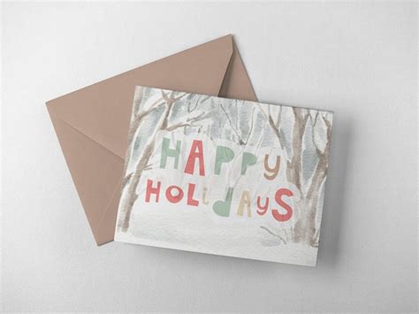 Happy Holiday Card for the Holidays Gift Card Poster for - Etsy