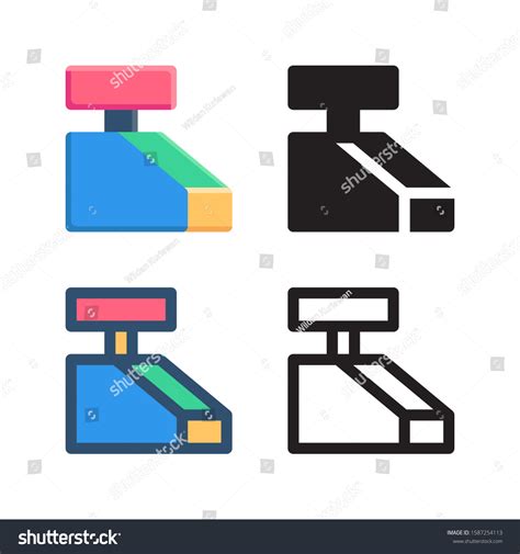 Cashier Logo Icon Design Four Style Stock Vector (Royalty Free) 1587254113 | Shutterstock