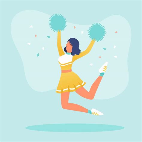 Cheerleader Vector 266752 Vector Art at Vecteezy