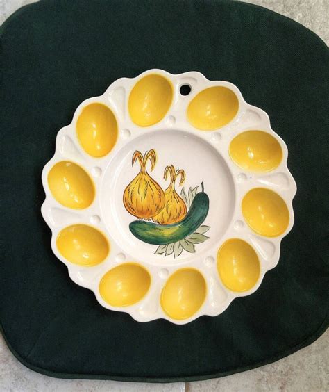 1960s Deviled Egg Plate Vintage Hors D'oeuvre Platter | Etsy | Deviled egg plate, Deviled eggs, Eggs