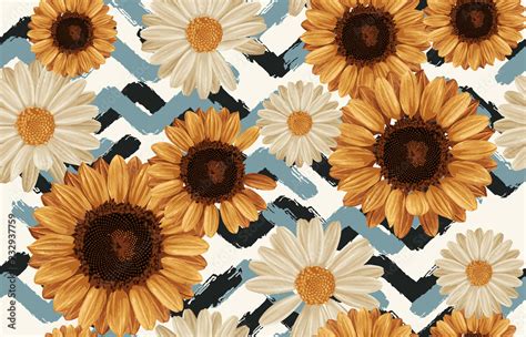 Vintage Sunflower Desktop Background