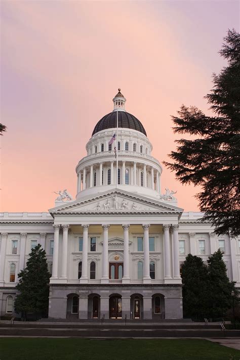 Capitol Building in Sacramento, California at Sunset - Public Policy ...