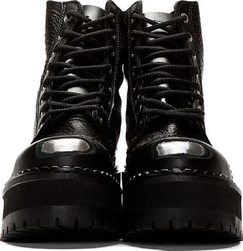 Black steel toe combat boots - flegaretX