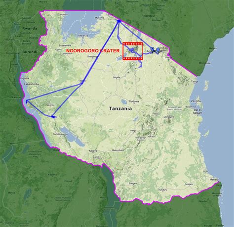 Ngorongoro Crater Map