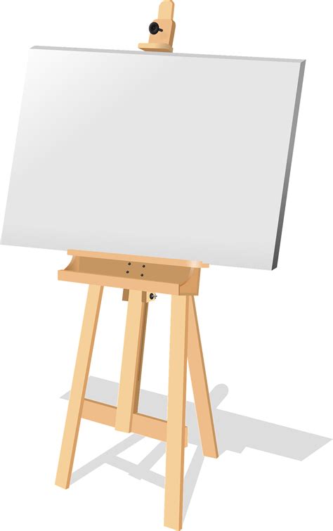 Canvas, Painter, Art And Design, Tools, Tool, Paint, - Easel - Clip Art ...